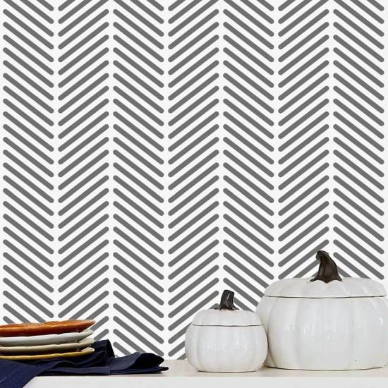 Gri Çizgili Duvar Kağıdı