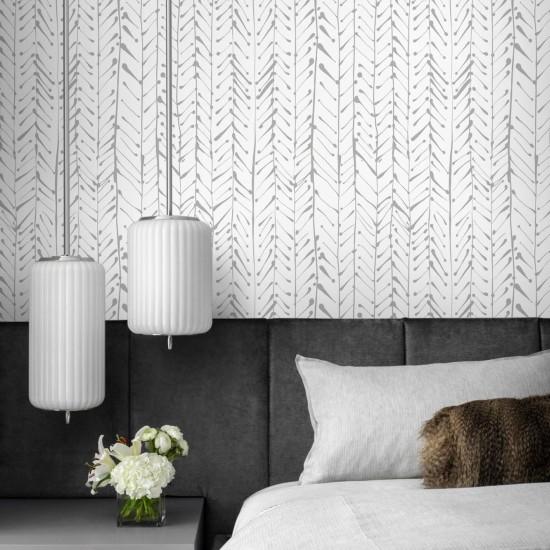 Gri Çizgili Duvar Kağıdı