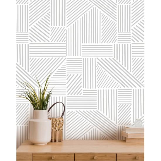 Gri Çizgili Duvar Kağıdı