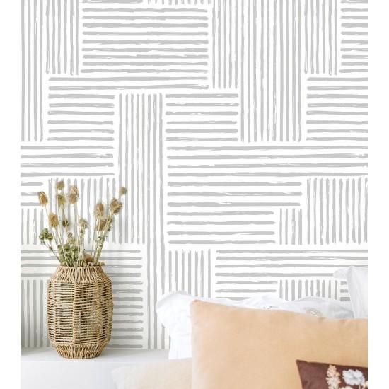 Gri Çizgili Duvar Kağıdı