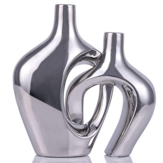 Gümüş Rengi Vazo