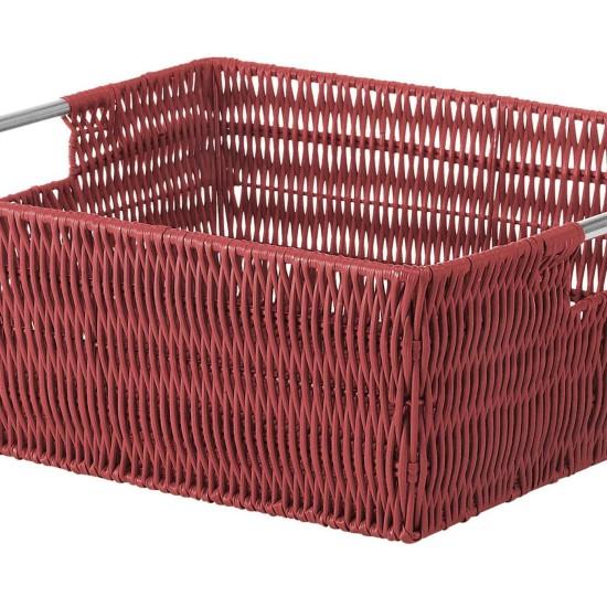 Kırmızı Hasır Sepet