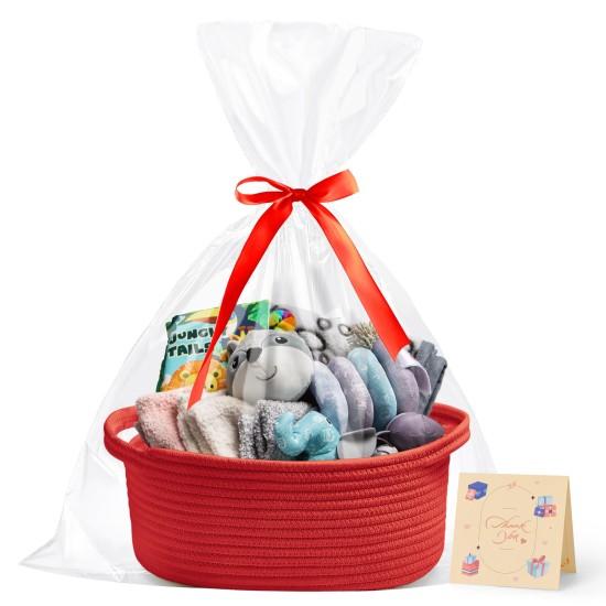 Kırmızı Hasır Sepet