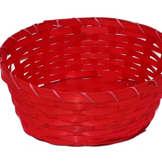 Kırmızı Hasır Sepet