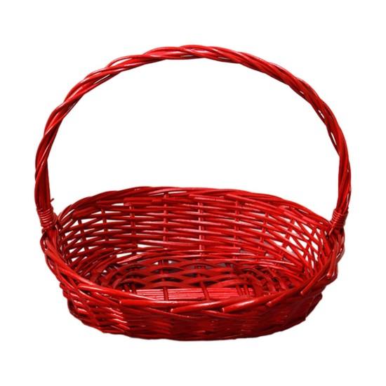 Kırmızı Hasır Sepet