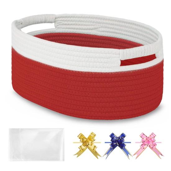 Kırmızı Hasır Sepet