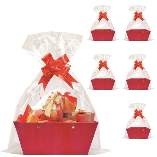 Kırmızı Hasır Sepet