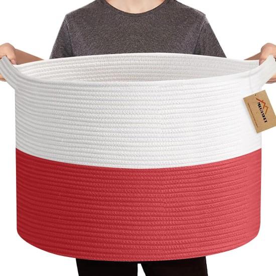 Kırmızı Hasır Sepet