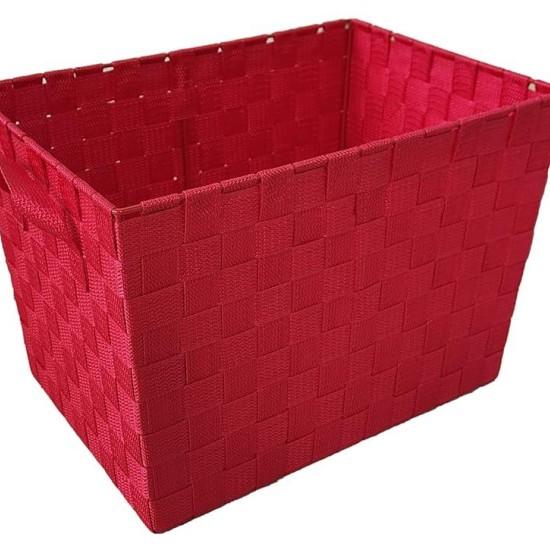 Kırmızı Hasır Sepet