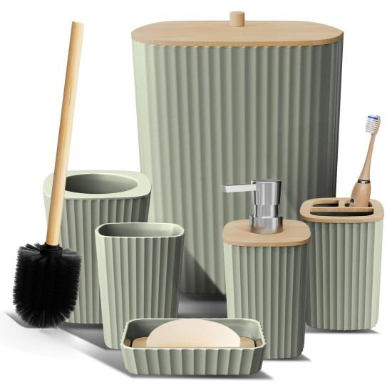 Klozet Fırçası Çöp Kovası İkili Set