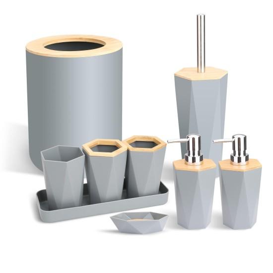 Klozet Fırçası Çöp Kovası İkili Set