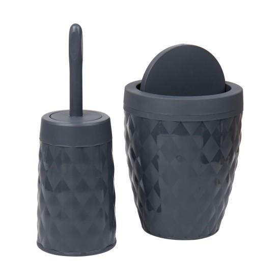Klozet Fırçası Çöp Kovası İkili Set