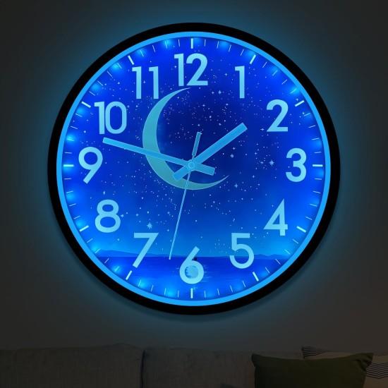 Led Işıklı Duvar Saati