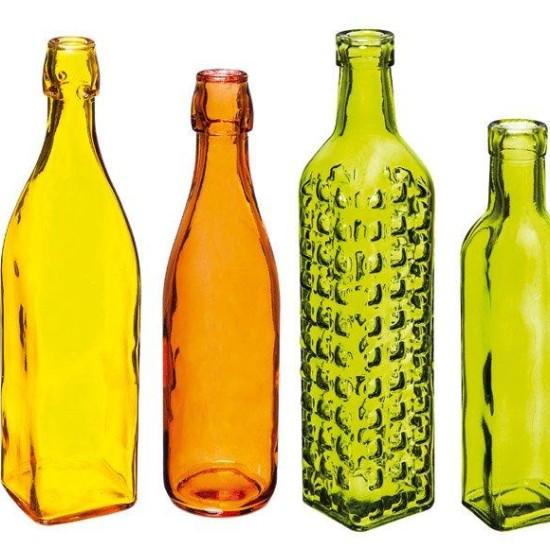 Renkli Cam Şişeler