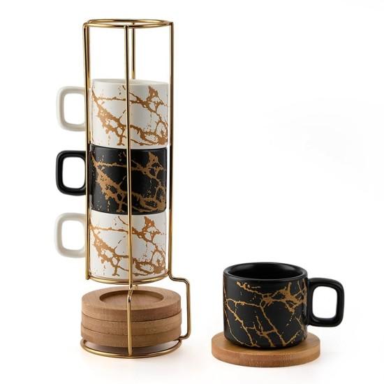 Siyah Beyaz Fincan Takımı