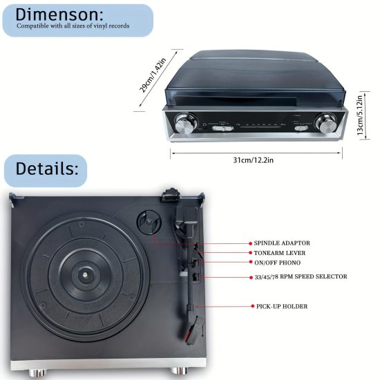 Telefonlu Gramofon