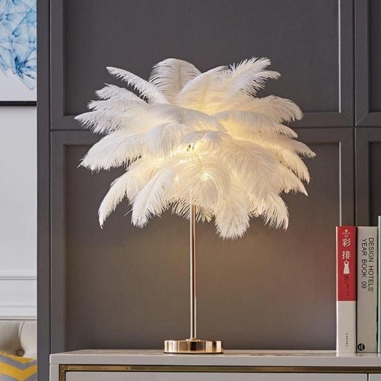 Tüylü Abajur