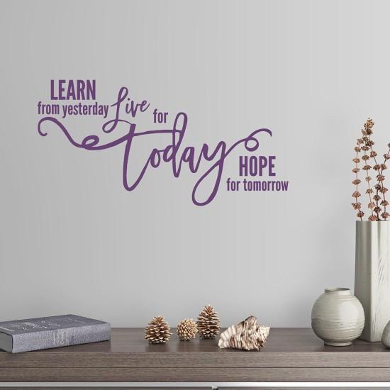 Yesterday Now Tomorrow Dekor