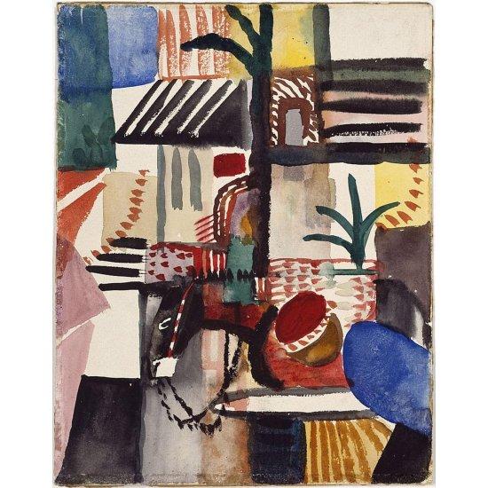 August Macke Eşek Ve Adam Tablosu