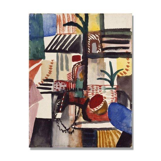 August Macke Eşek Ve Adam Tablosu