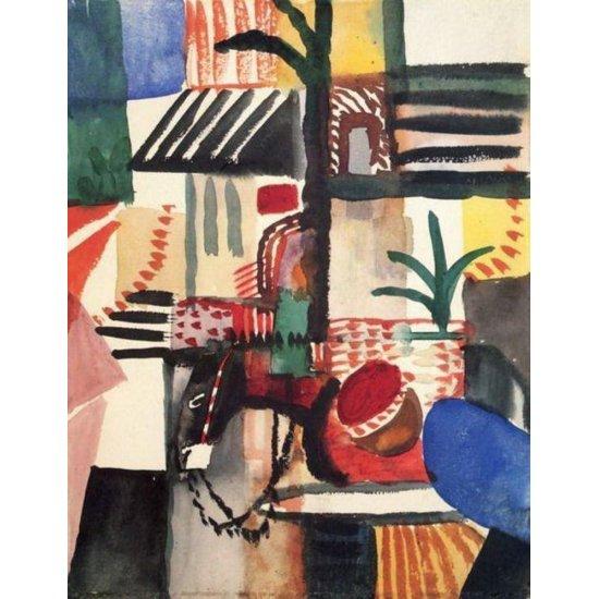 August Macke Eşek Ve Adam Tablosu