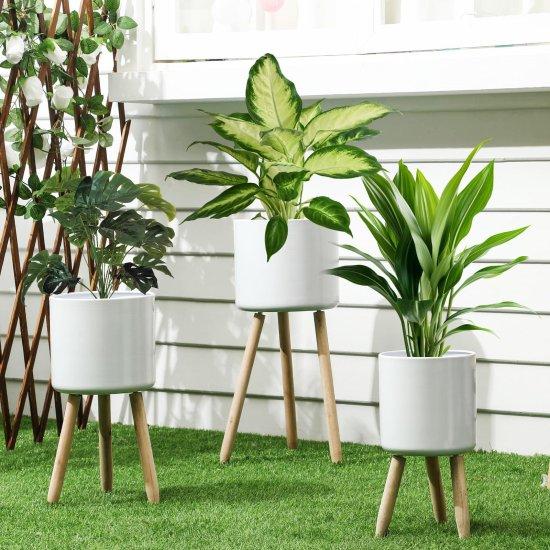 Ayaklı Ahşap Saksı