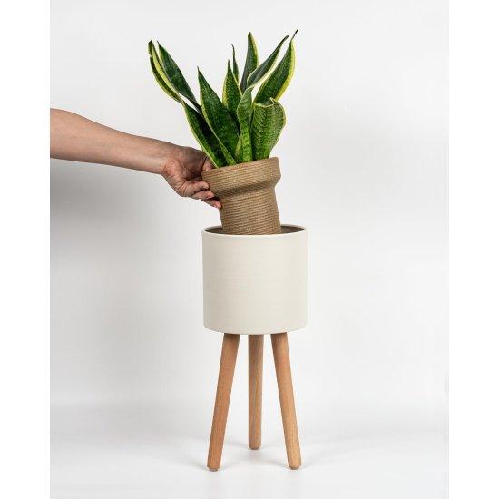 Ayaklı Ahşap Saksı