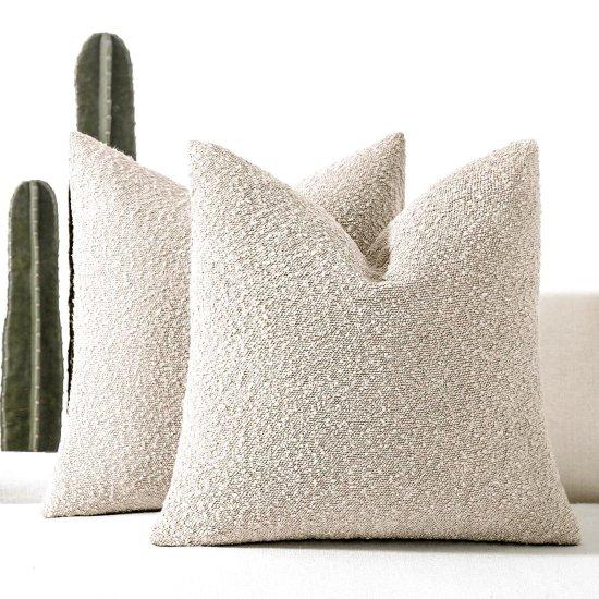 Bej Kırlent Kılıfı