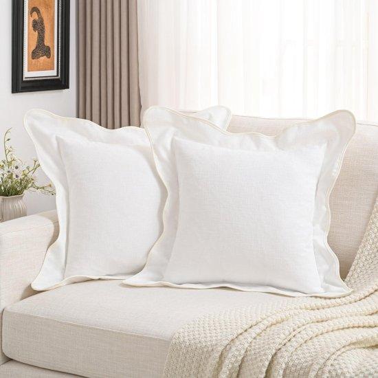 Beyaz Kırlent Kılıfı