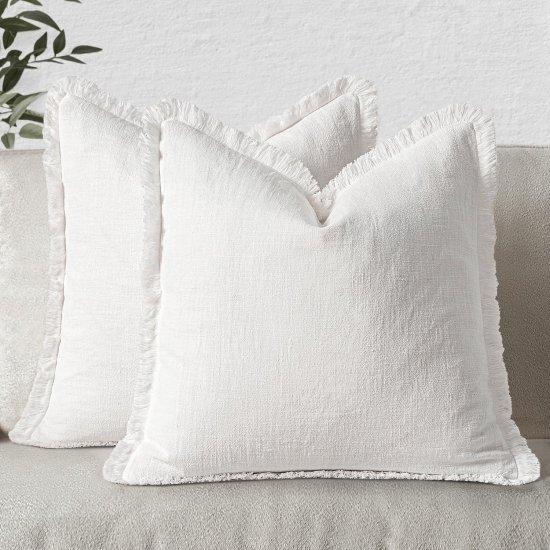 Beyaz Kırlent Kılıfı