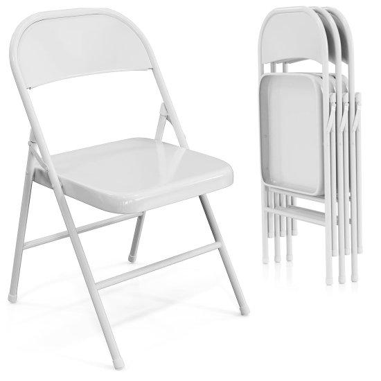 Beyaz Metal Sandalye