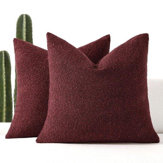 Bordo Kırlent Kılıfı