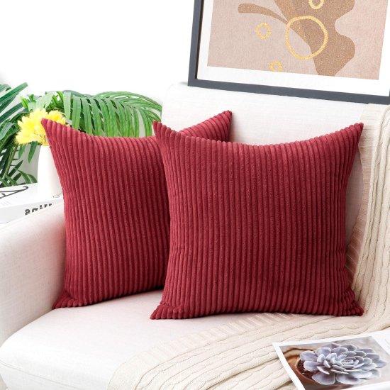 Bordo Kırlent Kılıfı