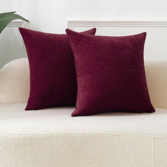 Bordo Kırlent Kılıfı