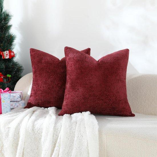 Bordo Kırlent Kılıfı