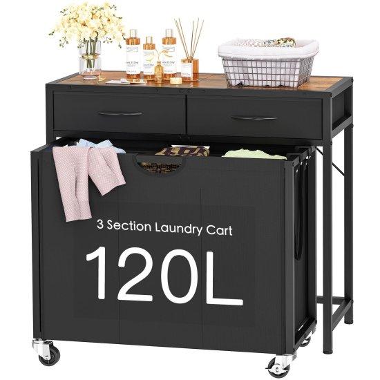 Çamaşır Sepetli Banyo Dolabı