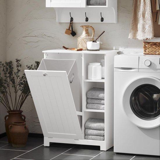 Çamaşır Sepetli Banyo Dolabı