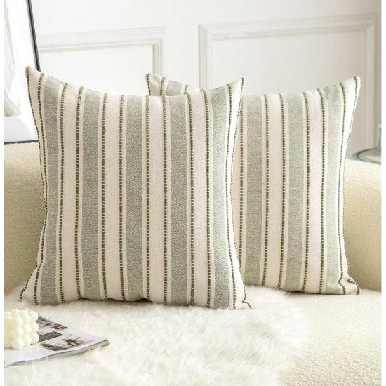 Çizgili Kırlent Kılıfı