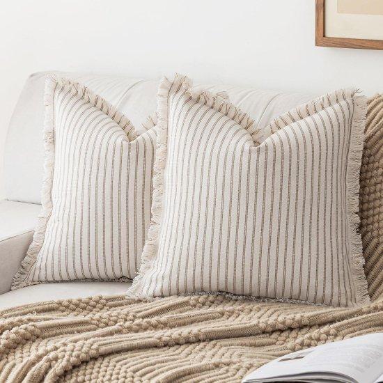 Çizgili Kırlent Kılıfı