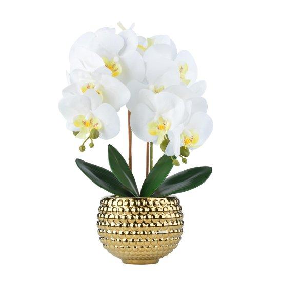 Gold Saksıda Yapay Çiçek