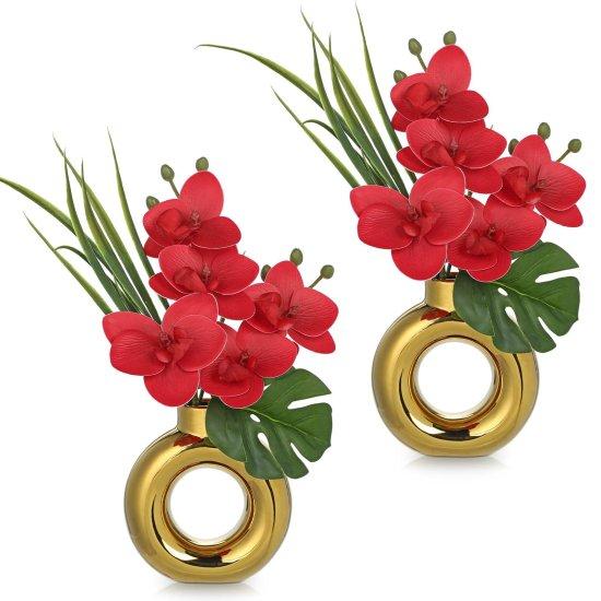 Gold Saksıda Yapay Çiçek