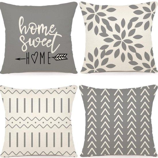 Gri Kırlent Kılıfı