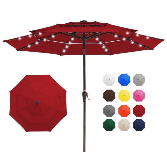 Işıklı Bahçe Şemsiyesi