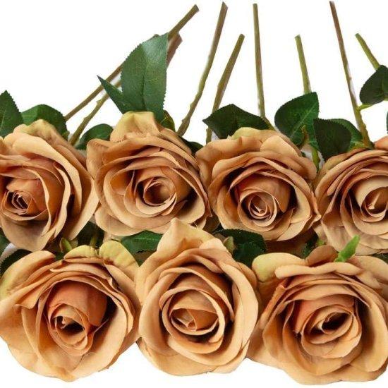 Kahverengi Çiçekler Yapay