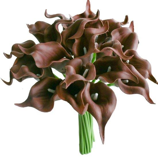 Kahverengi Çiçekler Yapay