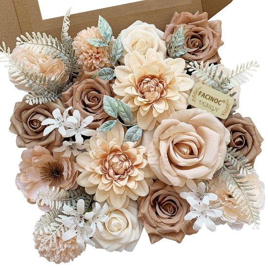 Kahverengi Çiçekler Yapay