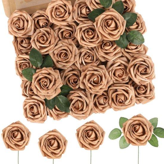 Kahverengi Çiçekler Yapay