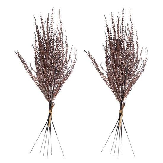 Kahverengi Çiçekler Yapay