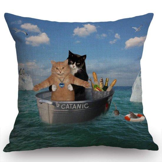 Kedili Kırlent Kılıfı