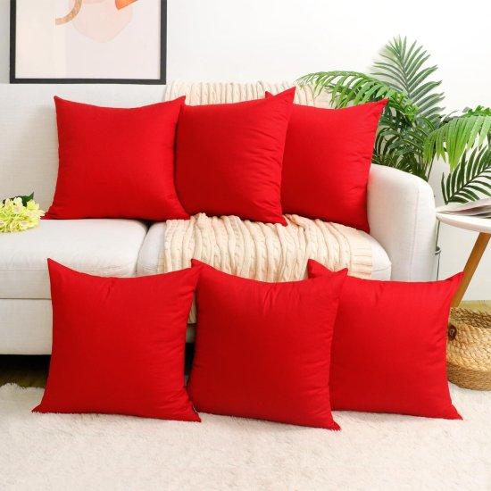 Kırmızı Kırlent Kılıfı